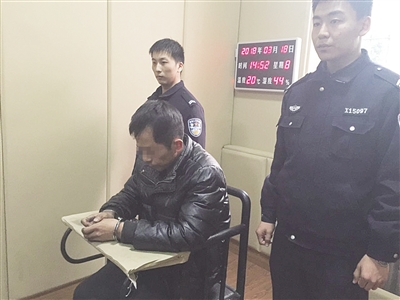 審訊時(shí)，犯罪嫌疑人后悔不已。
